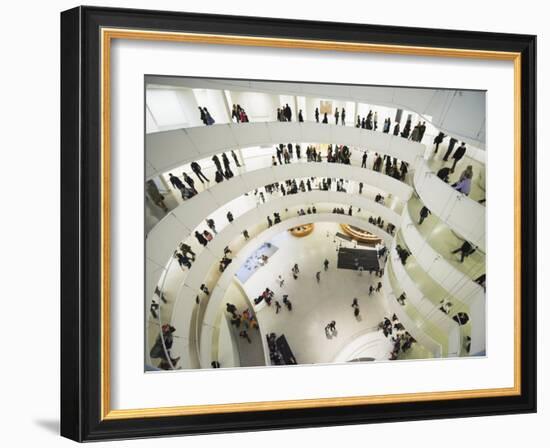 Iinterior of Solomon R Guggenheim Museum, 1959, Designed by Frank Lloyd Wright, Manhattan-Christian Kober-Framed Photographic Print