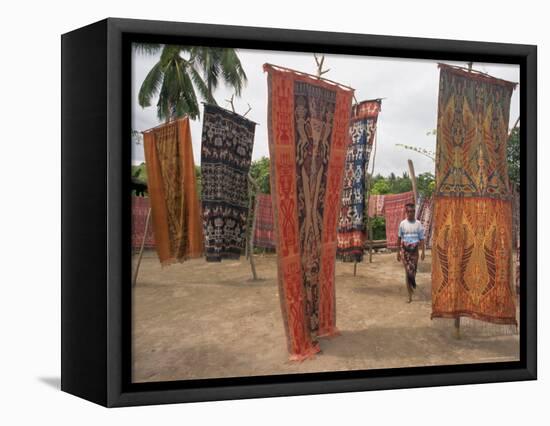 Ikat Cloths for Sale, Sumba (Soemba), Lesser Sundas, Indonesia, Southeast Asia, Asia-Ken Gillham-Framed Premier Image Canvas