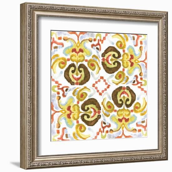 Ikat Tile II-Margaret Ferry-Framed Art Print