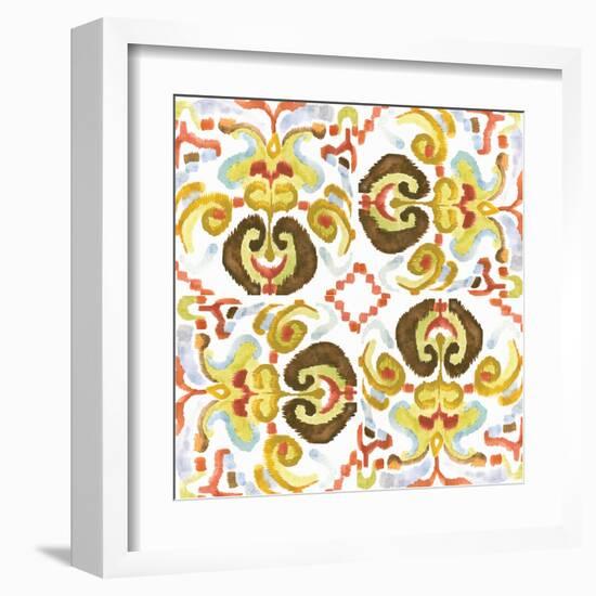 Ikat Tile II-Margaret Ferry-Framed Art Print