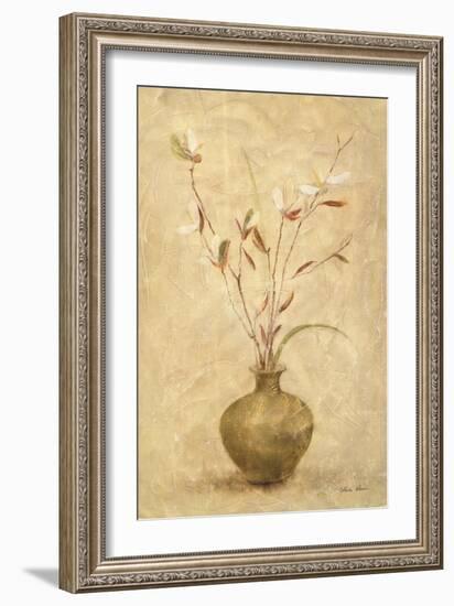 Ikebana White Blossoms-Cheri Blum-Framed Art Print