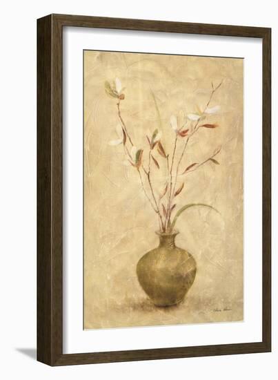 Ikebana White Blossoms-Cheri Blum-Framed Art Print
