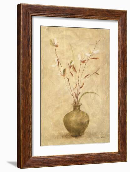 Ikebana White Blossoms-Cheri Blum-Framed Art Print