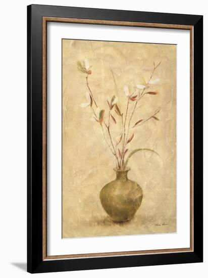 Ikebana White Blossoms-Cheri Blum-Framed Art Print