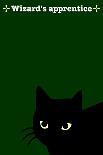 Black Cat in Green-Ikuko Kowada-Giclee Print