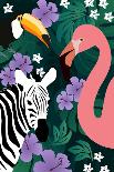 Zebra in Purple Horizontal-Ikuko Kowada-Giclee Print