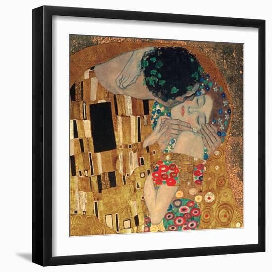 Il bacio-Gustav Klimt-Framed Art Print