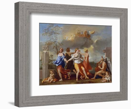 Il Ballo Della Vita Humana (A Dance to the Music of Time), 1638-1640 for Clemens Ix-Nicolas Poussin-Framed Giclee Print