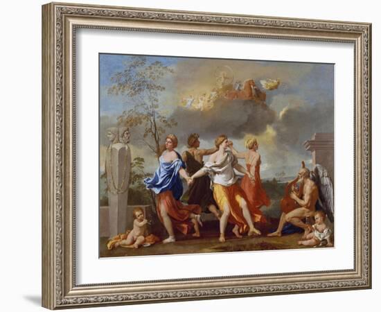 Il Ballo Della Vita Humana (A Dance to the Music of Time), 1638-1640 for Clemens Ix-Nicolas Poussin-Framed Giclee Print