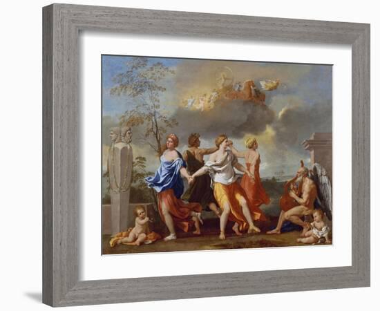 Il Ballo Della Vita Humana (A Dance to the Music of Time), 1638-1640 for Clemens Ix-Nicolas Poussin-Framed Giclee Print