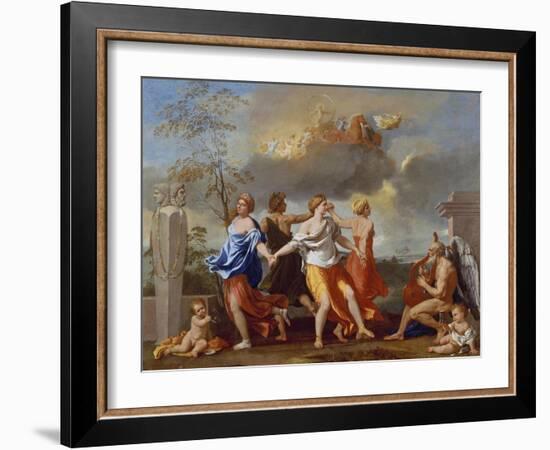 Il Ballo Della Vita Humana (A Dance to the Music of Time), 1638-1640 for Clemens Ix-Nicolas Poussin-Framed Giclee Print