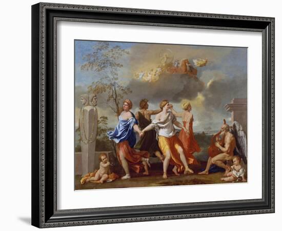 Il Ballo Della Vita Humana (A Dance to the Music of Time), 1638-1640 for Clemens Ix-Nicolas Poussin-Framed Giclee Print