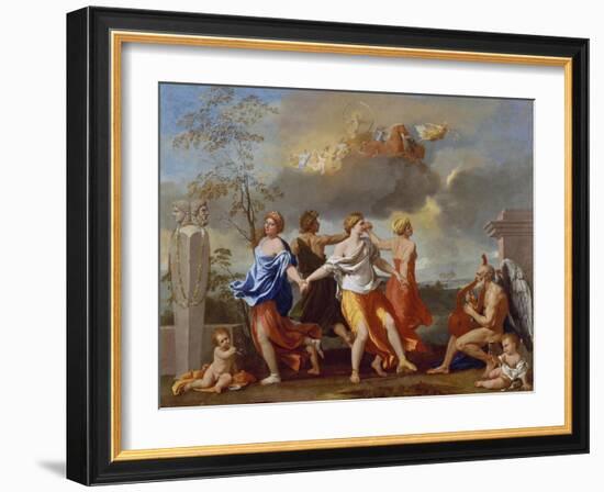 Il Ballo Della Vita Humana (A Dance to the Music of Time), 1638-1640 for Clemens Ix-Nicolas Poussin-Framed Giclee Print