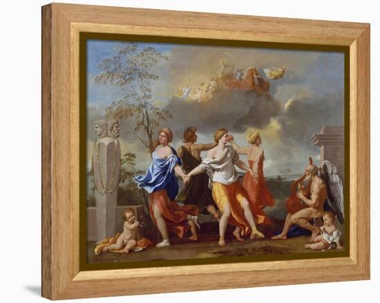 Il Ballo Della Vita Humana (A Dance to the Music of Time), 1638-1640 for Clemens Ix-Nicolas Poussin-Framed Premier Image Canvas