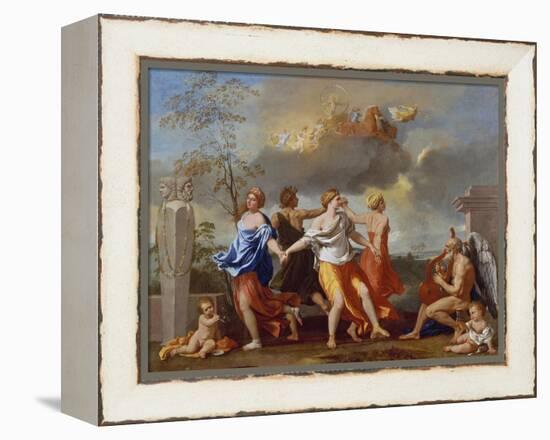 Il Ballo Della Vita Humana (A Dance to the Music of Time), 1638-1640 for Clemens Ix-Nicolas Poussin-Framed Premier Image Canvas