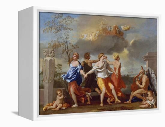 Il Ballo Della Vita Humana (A Dance to the Music of Time), 1638-1640 for Clemens Ix-Nicolas Poussin-Framed Premier Image Canvas