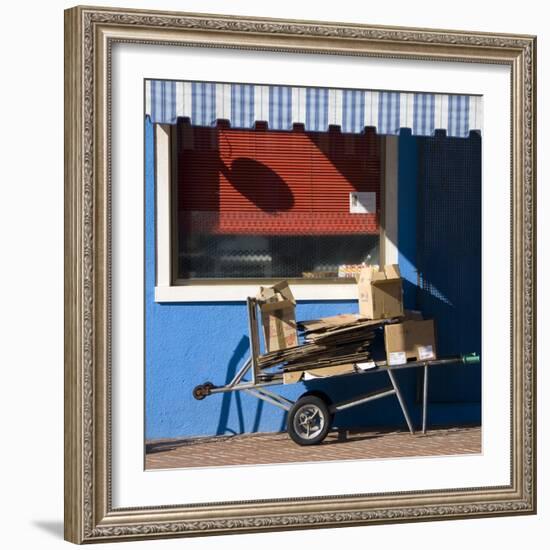 Il Carro. Handcart Laden with Cardboard Boxes-Mike Burton-Framed Photographic Print