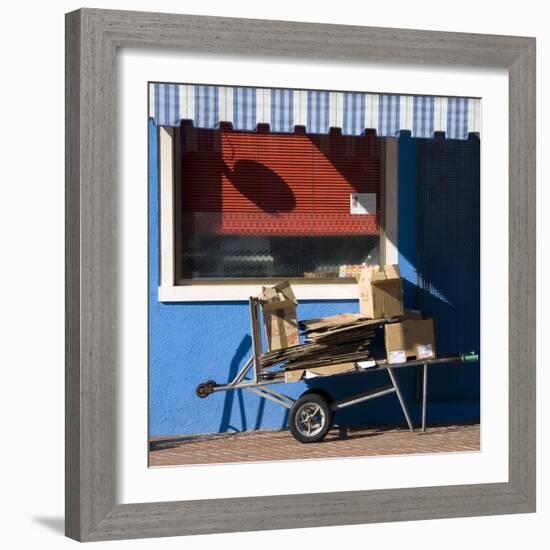 Il Carro. Handcart Laden with Cardboard Boxes-Mike Burton-Framed Photographic Print