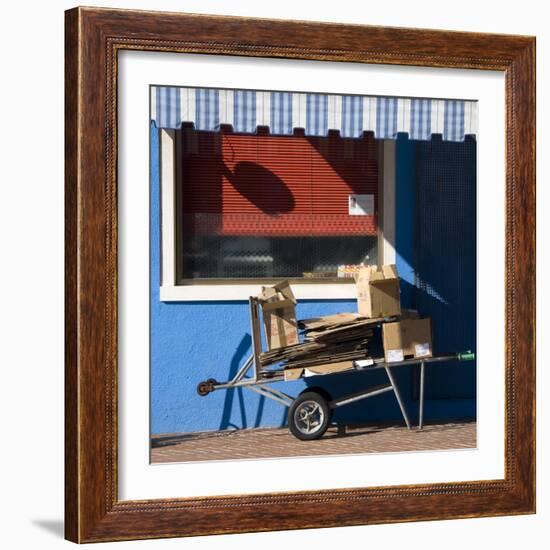 Il Carro. Handcart Laden with Cardboard Boxes-Mike Burton-Framed Photographic Print