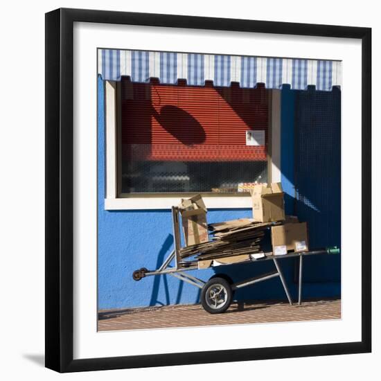 Il Carro. Handcart Laden with Cardboard Boxes-Mike Burton-Framed Photographic Print