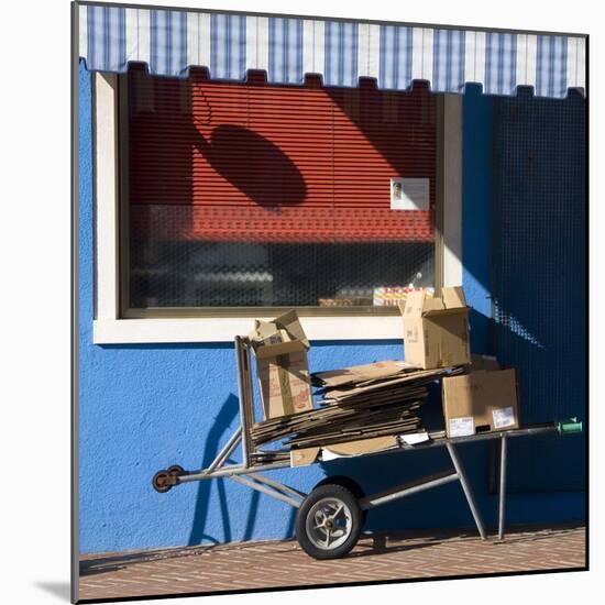 Il Carro. Handcart Laden with Cardboard Boxes-Mike Burton-Mounted Photographic Print