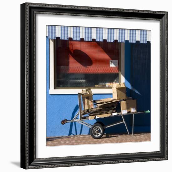 Il Carro. Handcart Laden with Cardboard Boxes-Mike Burton-Framed Photographic Print