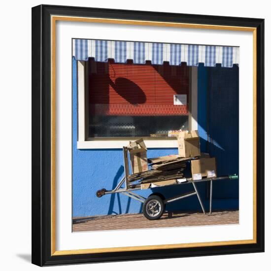 Il Carro. Handcart Laden with Cardboard Boxes-Mike Burton-Framed Photographic Print