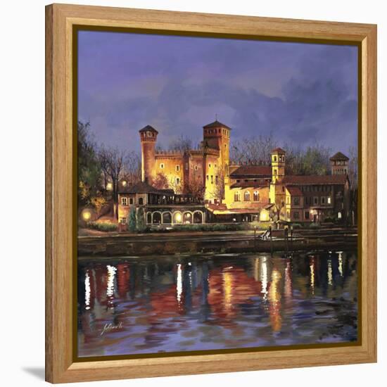 Il Castello Medioevale di Notte-Guido Borelli-Framed Premier Image Canvas