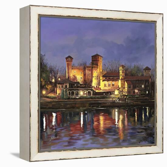 Il Castello Medioevale di Notte-Guido Borelli-Framed Premier Image Canvas