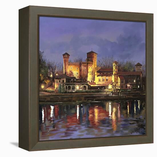 Il Castello Medioevale di Notte-Guido Borelli-Framed Premier Image Canvas