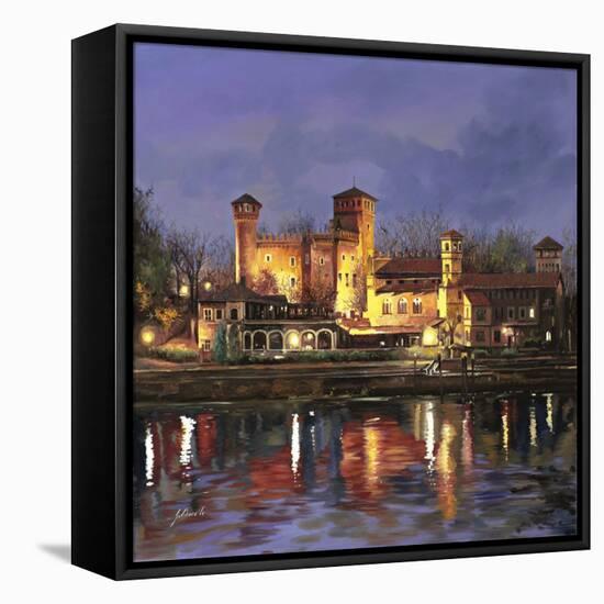 Il Castello Medioevale di Notte-Guido Borelli-Framed Premier Image Canvas