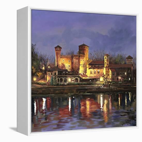 Il Castello Medioevale di Notte-Guido Borelli-Framed Premier Image Canvas