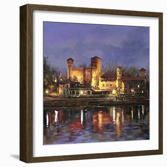 Il Castello Medioevale di Notte-Guido Borelli-Framed Giclee Print
