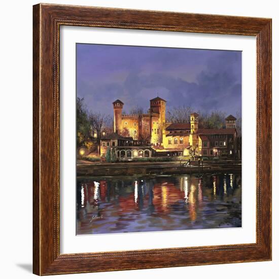 Il Castello Medioevale di Notte-Guido Borelli-Framed Giclee Print