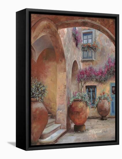 Il Cortile dell'arco-Guido Borelli-Framed Premier Image Canvas