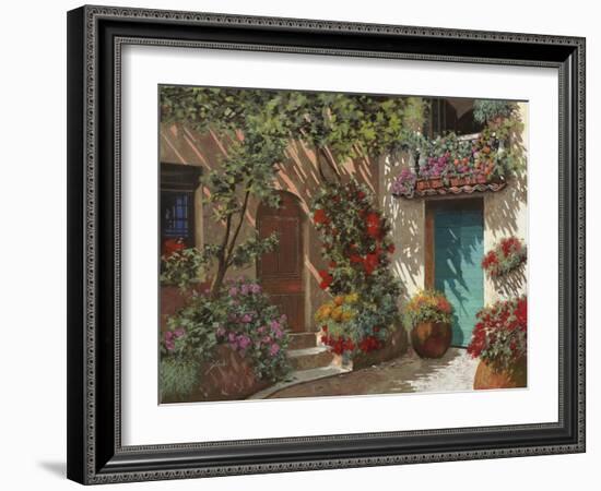 Il Cortile e i Fiori-Guido Borelli-Framed Giclee Print