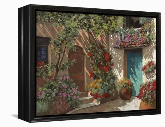 Il Cortile e i Fiori-Guido Borelli-Framed Premier Image Canvas