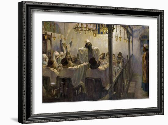 Il Est Coupable De La Mort - He is Guilty of Death! - Polenov, Vasili Dmitrievich (1844-1927) - 190-Vasilij Dmitrievich Polenov-Framed Giclee Print