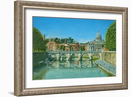 Il Fiume Tevere Roma-Richard Harpum-Framed Art Print