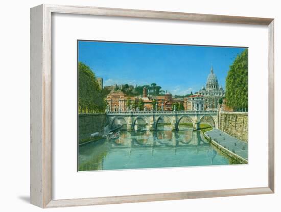 Il Fiume Tevere Roma-Richard Harpum-Framed Art Print