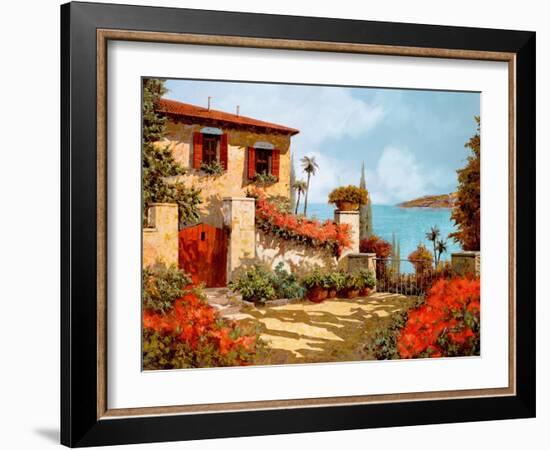 Il Giardino Rosso-Guido Borelli-Framed Art Print