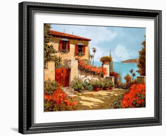 Il Giardino Rosso-Guido Borelli-Framed Art Print