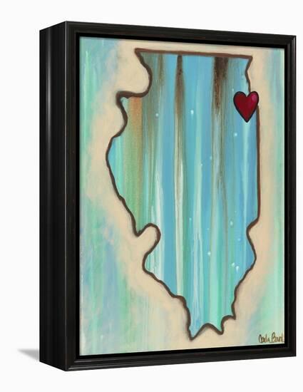 IL Map-Carla Bank-Framed Premier Image Canvas