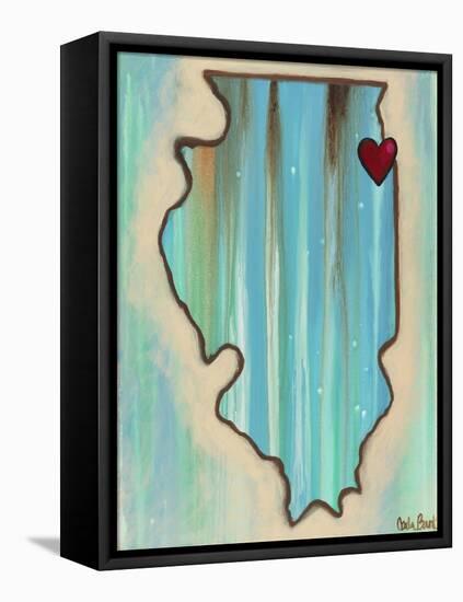 IL Map-Carla Bank-Framed Premier Image Canvas