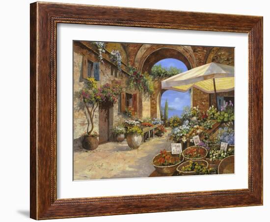 Il Mercato del Lago-Guido Borelli-Framed Giclee Print