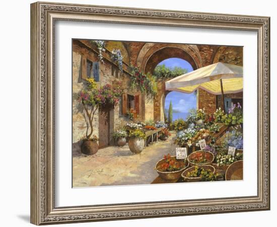 Il Mercato del Lago-Guido Borelli-Framed Giclee Print