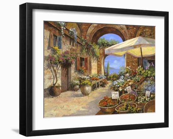 Il Mercato del Lago-Guido Borelli-Framed Giclee Print