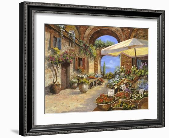 Il Mercato del Lago-Guido Borelli-Framed Giclee Print