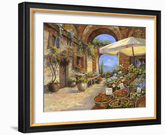 Il Mercato del Lago-Guido Borelli-Framed Giclee Print