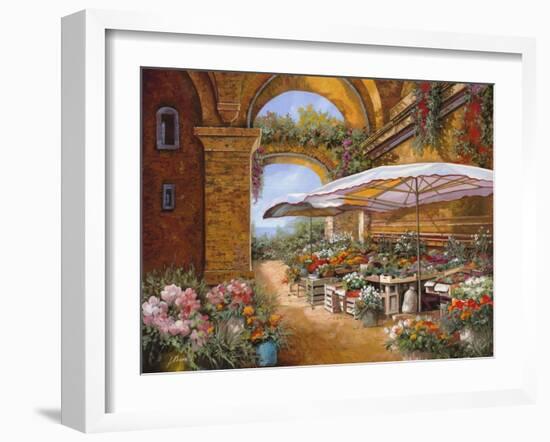 Il Mercato Sotto i Portici-Guido Borelli-Framed Giclee Print